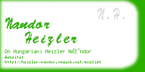 nandor heizler business card